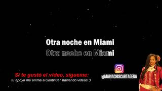 KARAOKE Otra Noche en Miami  Bad Bunny [upl. by Aknaib]