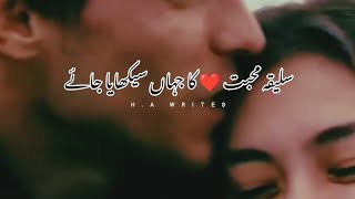 Best Urdu Poetry  Deep Short Poetry  HA Writes  sad shayari [upl. by Enohpesrep984]