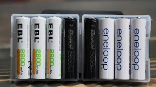 Bonai vs EBL vs Eneloop Panasonic BK 3MCCA8BA AA 2100 Cycle Ni MH Pre Charged Rechargeable Batteries [upl. by Ahtar]