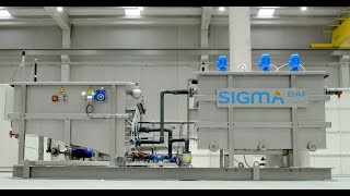 Compact dissolved air flotation system with physicochemical pretreatment unit  SIGMADAF [upl. by Luehrmann]