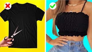 9 Ideias Brilhantes Fáceis para Transformar Roupas Velhas Em Novas Calça jeans vestido camisa Diy [upl. by Aramenta]