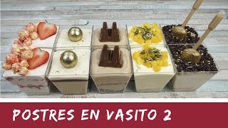 POSTRES EN VASITOS PARA SORPRENDER 2  SIN HORNO El Rincón de Belén [upl. by Bortz904]