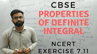 properties of definite integral  class 12th mathematics  NCERT exercise 711 cbse important topic [upl. by Riker49]