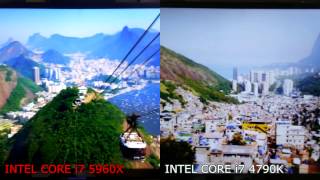 INTEL Core i75960X vs i74790K  4K UHD HEVC 60p Playing [upl. by Htidirrem]