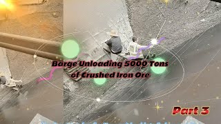 Barge unloading 3600 tons of river sand  smooth flow  Vlog of my work on the barge [upl. by Arotak712]