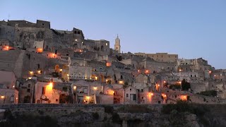 Dai Sassi alle grotte illuminate Matera pronta per il Presepe [upl. by Nyvets]