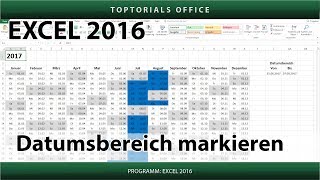 Datumsbereich im Kalender markieren  Download Excel [upl. by Aristotle461]