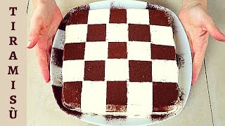 TIRAMISU A SCACCHI RICETTA FACILE  Easy Tiramisu Chessboard Recipe [upl. by Livvie]