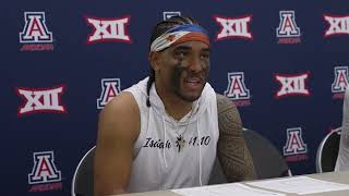 Arizona Football Post Game Press Conference Kansas State  Noah Fifita and Tre Smith [upl. by Eimmat587]