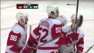 Datsyuk sets up Zetterberg again 113010 [upl. by Eeleak]