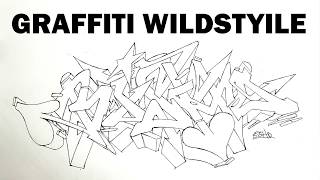 Como dibujar WILDSTYLE GRAFFITI tutorial for beginners  PART 1 graffiti [upl. by Massab]