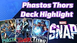 Phastos Thors 60 SWEEP Proving Grounds to Infinite Ticket  Marvel SNAP Deck Highlight amp Gameplay [upl. by Rickard610]