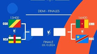 1ère Mitemps U20 DEMI FINAL  CAMEROUN VS RDCongo [upl. by Maharg]