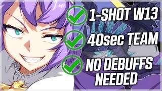 1SHOT WYVERN 13 with CLARISSA 40sec TEAM NO DEBUFFS NEEDED  Epic Seven [upl. by Hnacogn186]