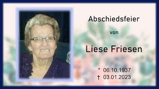 Abschiedsfeier von Liese Friesen [upl. by Nij]