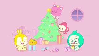 Decorate The Christmas Tree  Baby Sensory  Pinkfong Baby Friends [upl. by Zebulen]