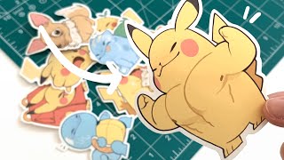 Hice STICKERS de POKEMON  Pikachu mmdo [upl. by Terese]