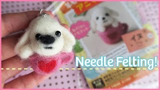 DIY Needle Felted Dog my first time  Daiso Kit [upl. by Hax394]