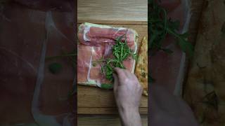 The Ultimate Italian Focaccia Sandwich Prosciutto Pesto Cheese amp Arugula [upl. by Hanid]