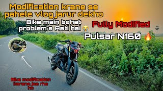 Pulsar N160 Full Modified  Modification Bike Review  Bike Main Problem’s Aa sakte H modification [upl. by Rosina920]