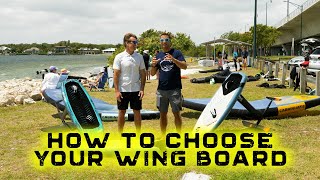 How to choose your wing board  Wing Foil [upl. by Jannel]