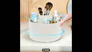 Rotating Makeup Organizer 360 Degree Rotation Minimalist Design HighGloss ABS Plastic Bedroom [upl. by Hitt]