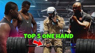 Top Five One Hand Lift  Anatoly Gym Prank [upl. by Kenji139]