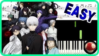 TOKYO GHOULRe SEASON 2 OP  KATHARSIS  EASY Piano Tutorial  東京喰種トーキョーグールre 2期OP【ピアノ簡単楽譜】 by TAM [upl. by Mervin]