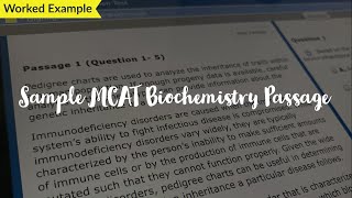 WORKED EXAMPLE  AAMC MCAT BIOCHEM PASSAGE [upl. by Akkim559]