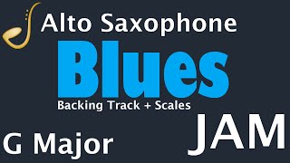 Alto Saxophone Blues Jam in G Major  Backing Track  Improvisation [upl. by Saber]