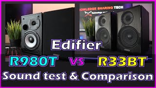 Edifier R33BT vs R980T Sound test amp Features comparison [upl. by Trude]