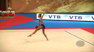 SOLDATOVA Aleksandra RUS  2018 Rhythmic Worlds Sofia BUL  Qualifications Ball [upl. by Jacynth]