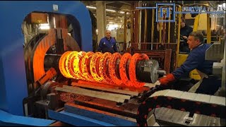 Manufacturing leaf springs for trailers and trucks [upl. by Ellehsar]