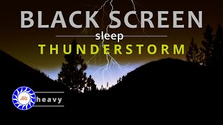 Heavy Thunderstorm for Sleep or Repose Black Screen 10 hrs White Noise [upl. by Notsuj]