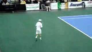 Roddick imitates agassi [upl. by Airalednac]