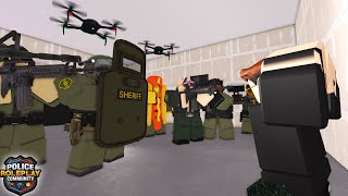 SHERIFF SWAT DRONE RAID Roblox ERLC [upl. by Nyloj]