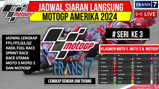 Jadwal Motogp Amerika Seri 3GP Amerika 2024Klasemen Motogp 2024 TerbaruJadwal Motogp 2024 Terbar [upl. by Yurt720]