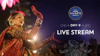 Vadodara Navratri Festival 2024  Navratri Nonstop Garba Live  Day 9 [upl. by Larianna]