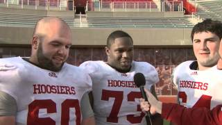 Indiana OL Will Matte Collin Rahrig amp Bernard Taylor [upl. by Kathi857]