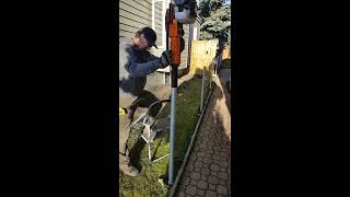 Driving Pipe  Vinyl Fence Install [upl. by Durwin]