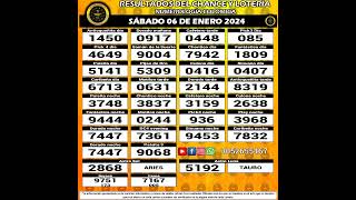 Resultados del Chance del SÁBADO 06 de enero de 2024 Loterias 😱💰💵 chance loteria resultados [upl. by Atnod]