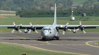 AIRPOWER 24  Austrian Air Force C130K Hercules 8TCB landing at Zeltweg Air Base [upl. by Guadalupe]