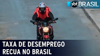 Taxa de desemprego recua para 8 no segundo trimestre  SBT Brasil 280723 [upl. by Suirada]