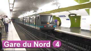 Métro de Paris  Gare du Nord  Ligne 4  RATP MP89  2014 [upl. by Korfonta92]