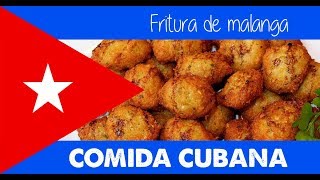 COMIDA CUBANA  Fritura de malanga [upl. by Idnim407]