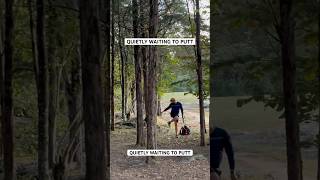 Quietly waiting to putt 🤣 putting discgolffails discgolf frisbee discgolfshorts frolf funny [upl. by Nil]