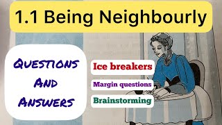 11th Std  English  Chapter 11 Being neighbourly questions answers with margin questions answers [upl. by Kaleena]