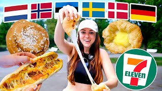 Trying Weird Convenience Store Foods Across Europe Sweden Germany Netherlands Norway Denmark [upl. by Airbmat]