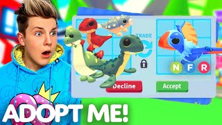 TRADING the LEGENDARY FOSSIL PETS in ADOPT ME 🦖🦕 [upl. by Skees]