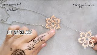 Asansör Kolye Kilitli Kolye Yapımıdifferent style necklace making diy [upl. by Piefer]